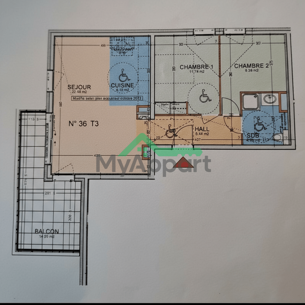 Location appartement T3 meublé — photo 3