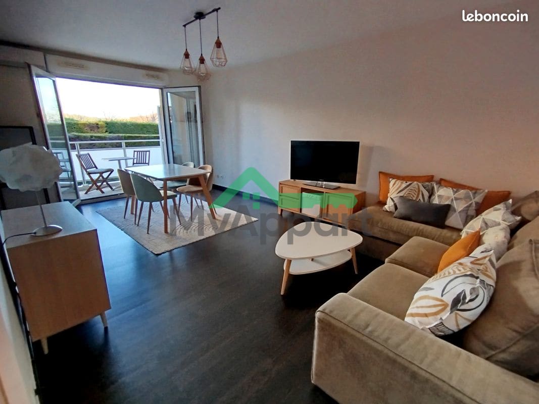 T2 Meublé Résidence sécurisée + Parking libre + Balcon + Ascenseur 