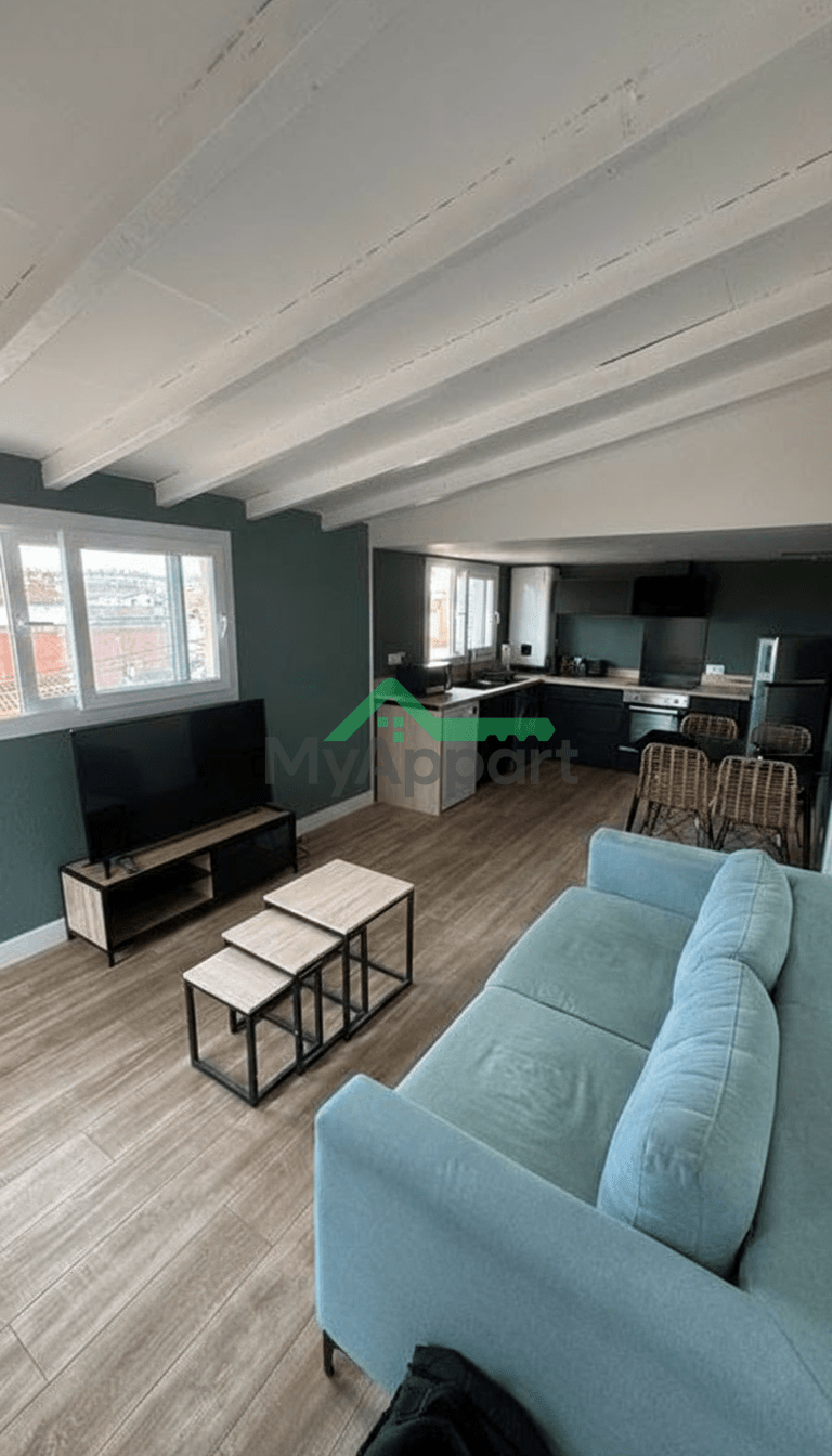 T2 Meublé 43m² avec deux Terrasses