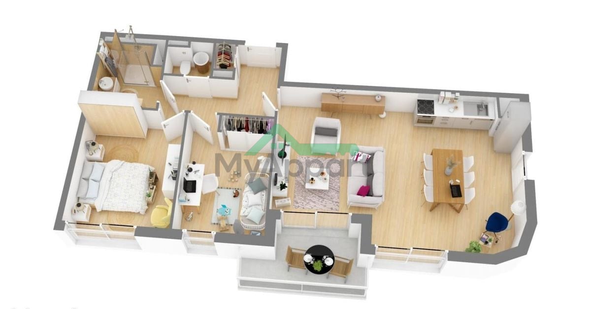 Appartement 3 pièces balcon parking — photo 7