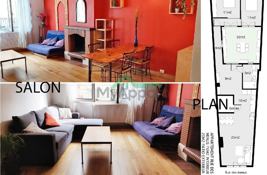 Appartement 76m2 + patio privatif 18m2 — photo 1