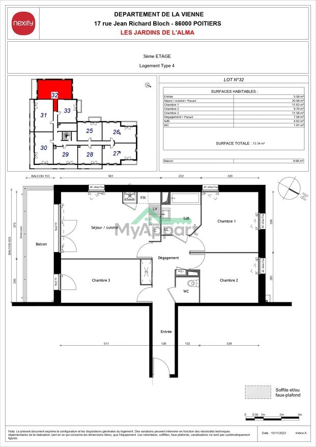 Appartement 4 pièces avec balcon et parking — photo 3