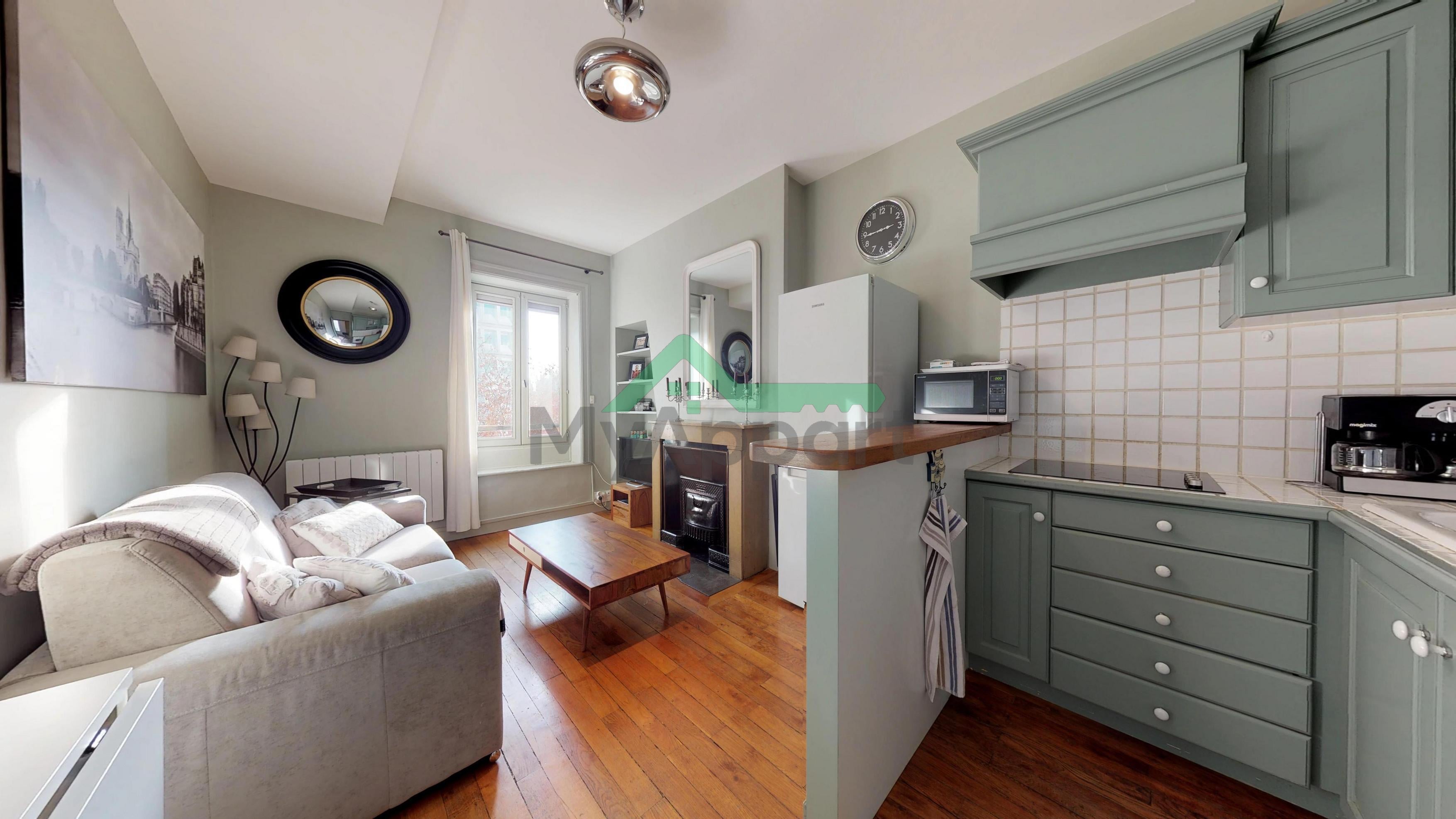 Appartement meublé 2 pièces 32 m², Lyon 3e - 1 628 €