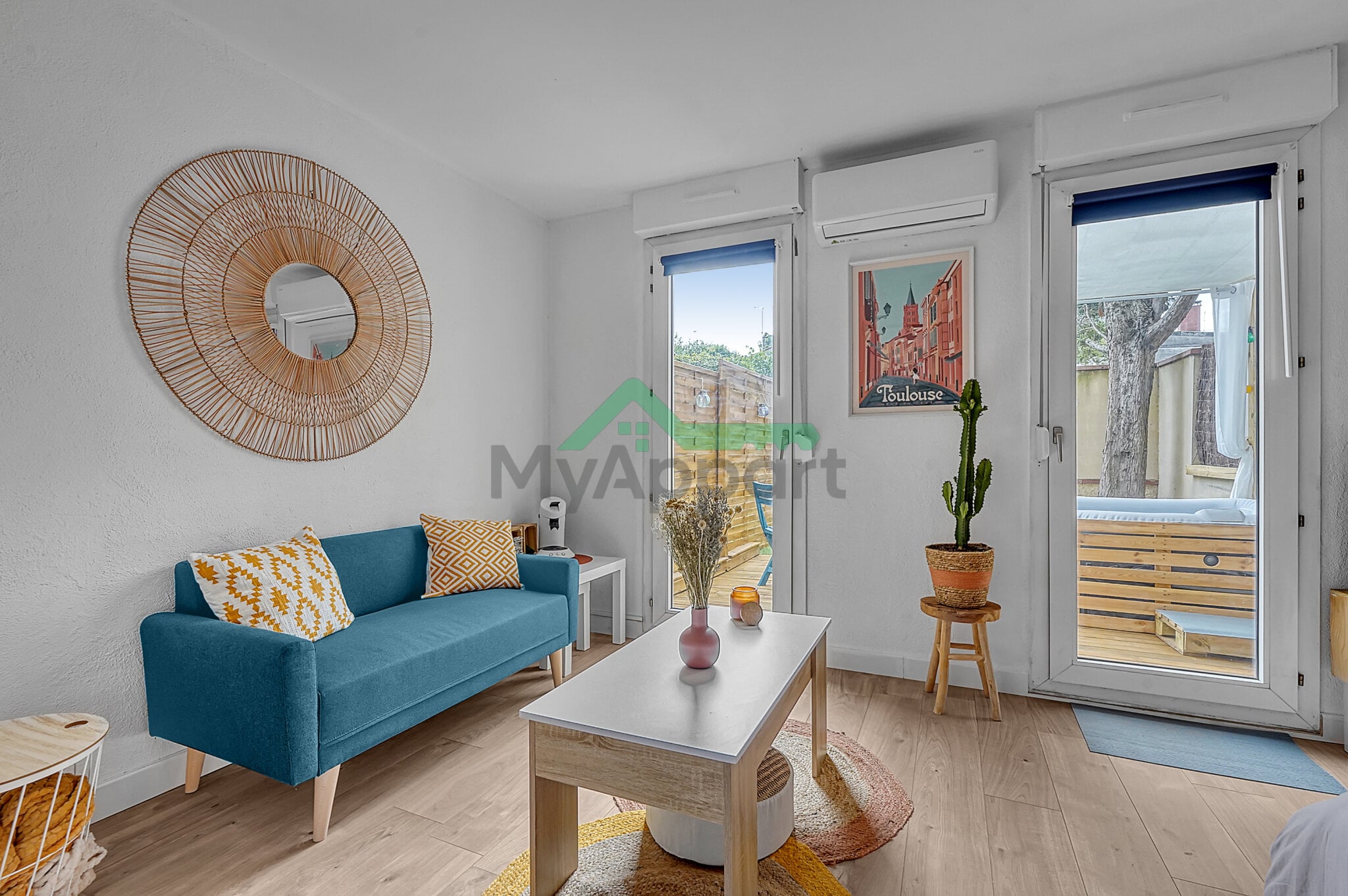 Studio meublé avec terrasse et jardin — photo 3