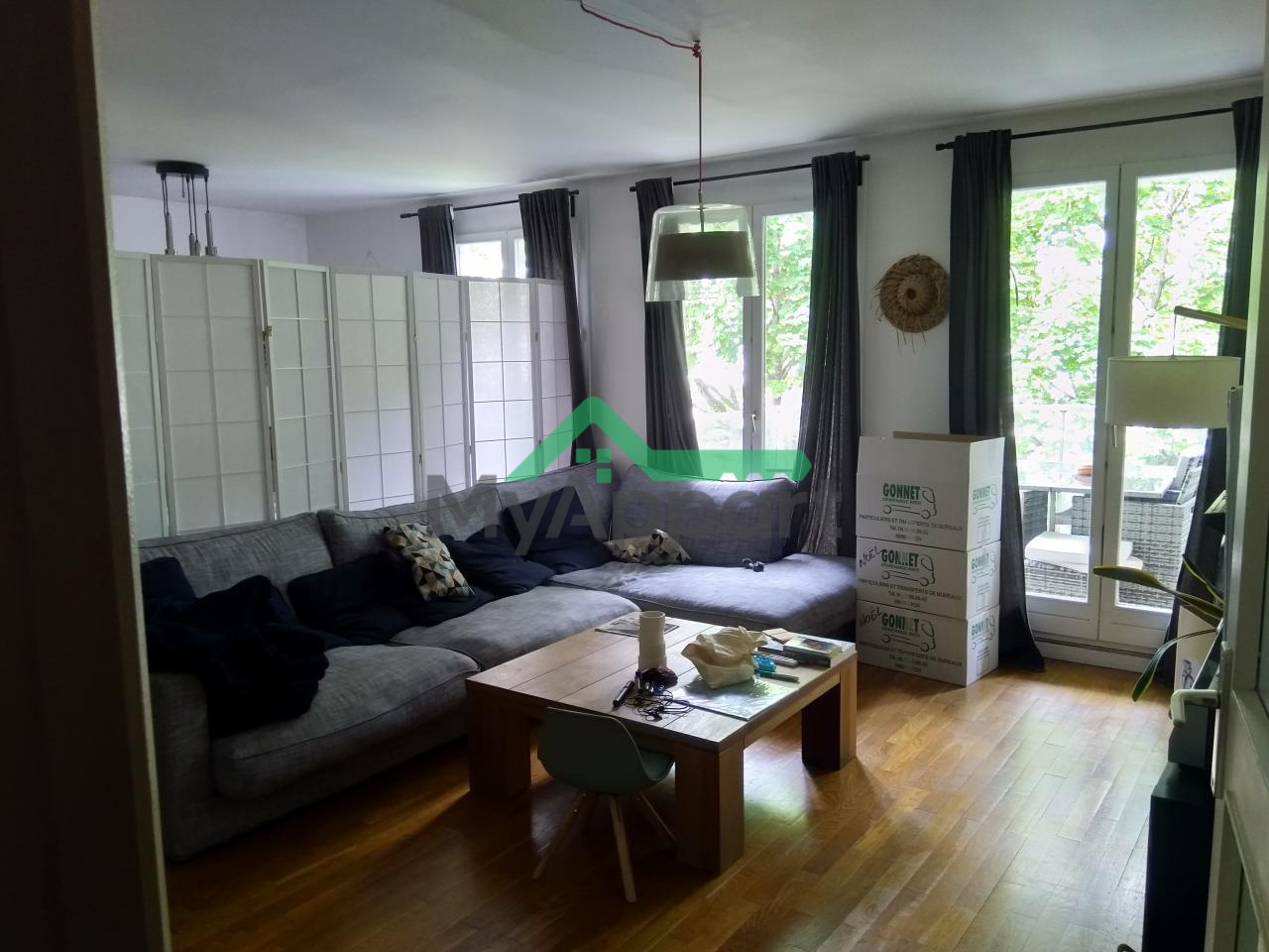 Appartement 86m² T4, 2 chambres , loggia plein ouest sans vis à vis, double séjour, au calme dans jardin résidence, cave et garage double, Lyon Monplaisir — photo 1