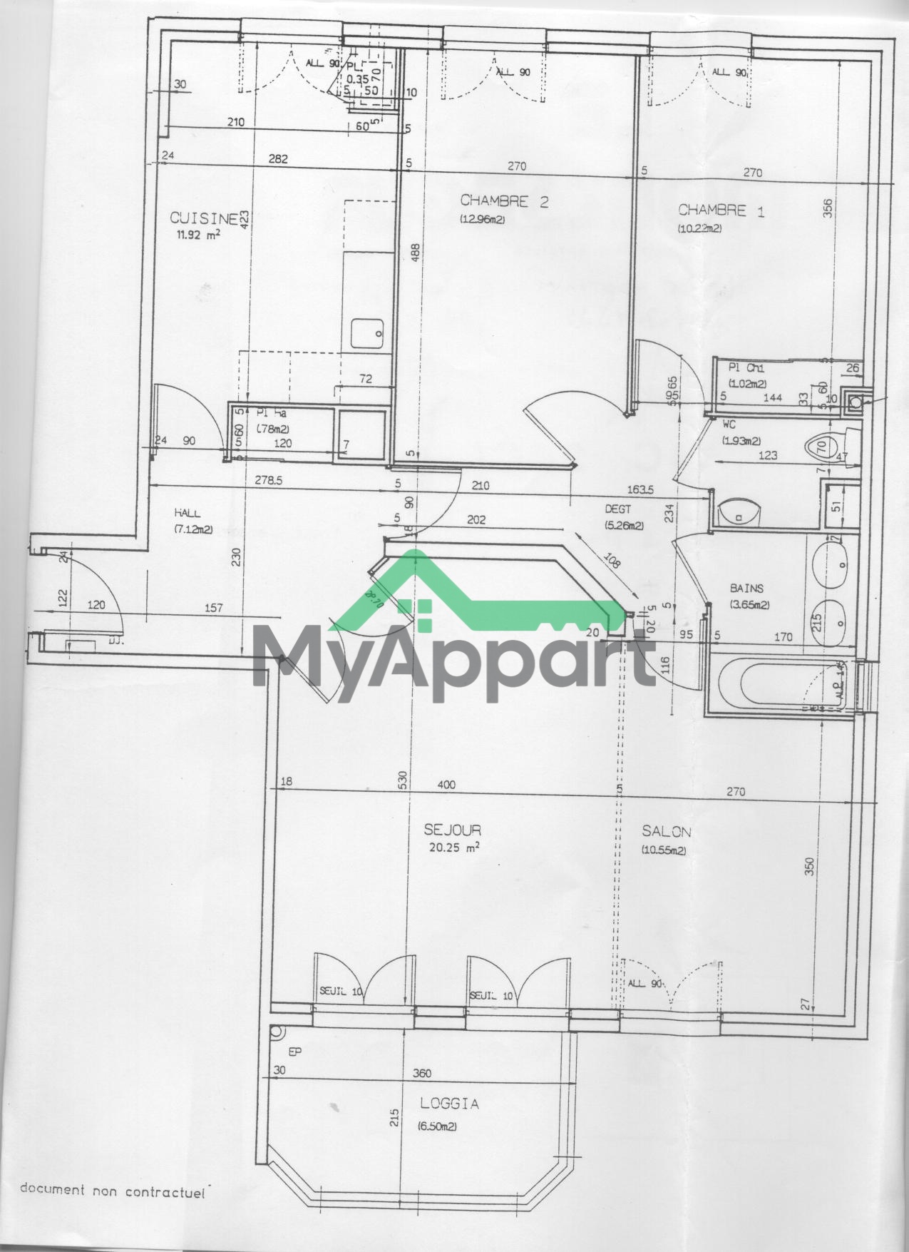 Appartement 86m² T4, 2 chambres , loggia plein ouest sans vis à vis, double séjour, au calme dans jardin résidence, cave et garage double, Lyon Monplaisir — photo 13