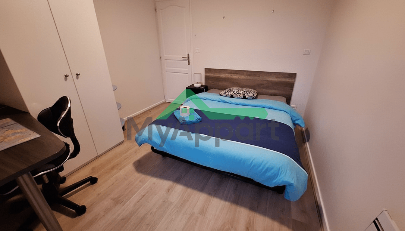 Jolie chambre meublée, 5 min centre, pour 1 salarié