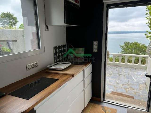 Vue mer panoramique – Studette meublée avec terrasse – Roselier Baie St Brieuc — photo 1
